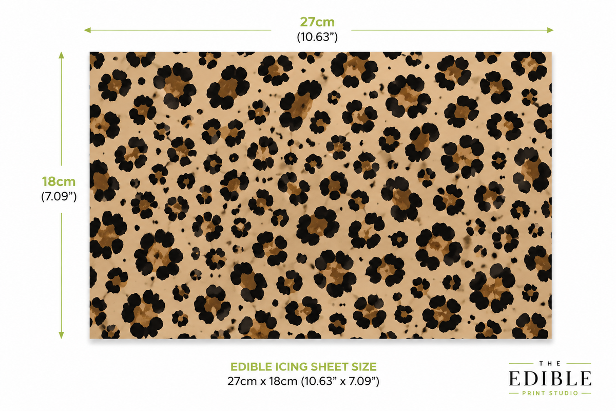 Leopard Print Edible Cake Wrap – Animal Print Icing Sheet