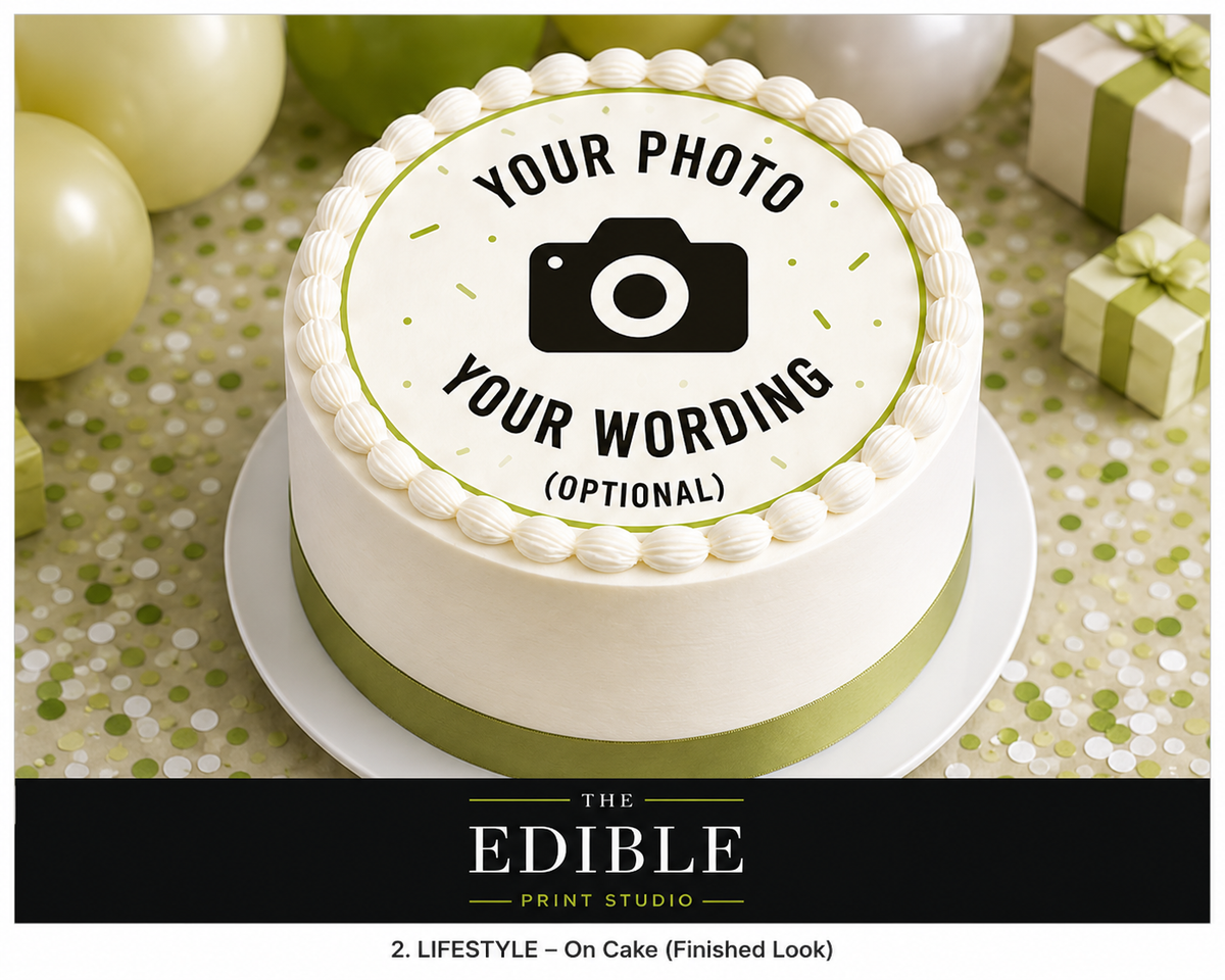 Personalised Round Edible Cake Topper