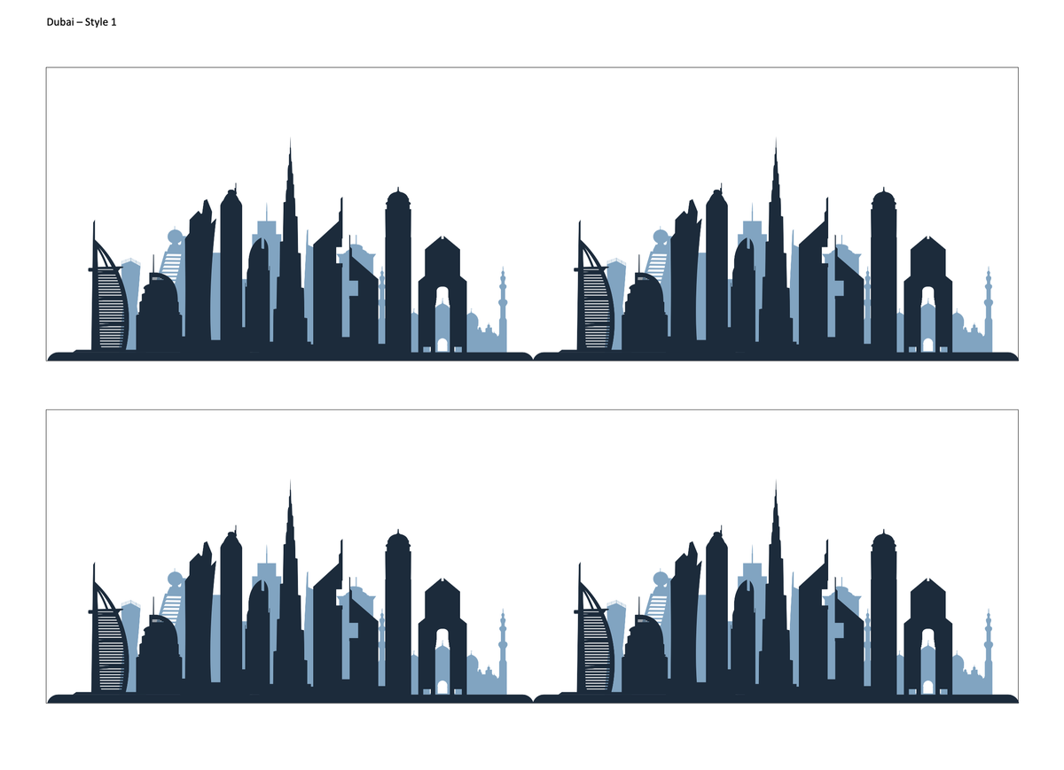 Dubai Skyline Edible Cake Wrap | Dubai City Cake Topper