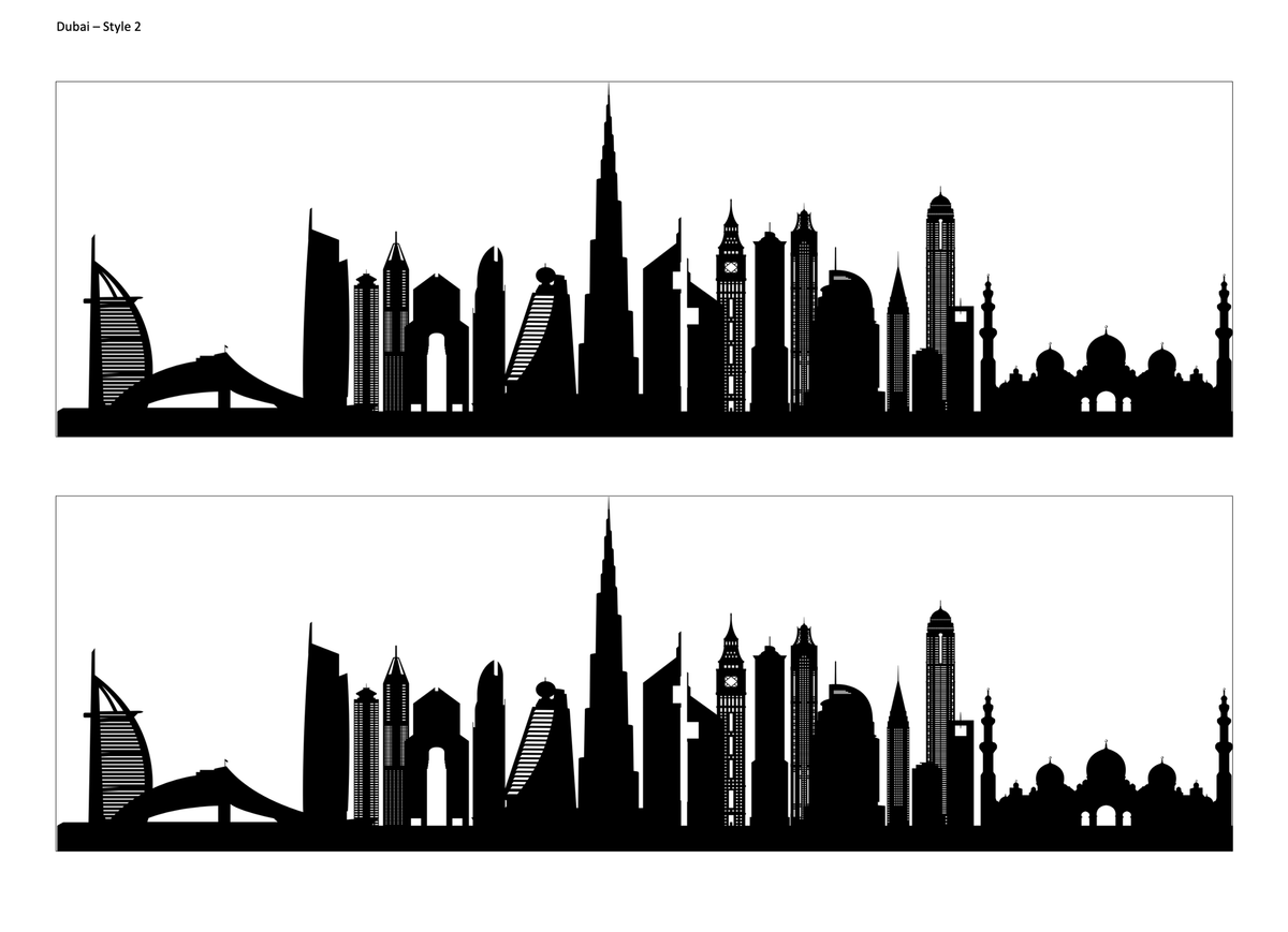 Dubai Skyline Edible Cake Wrap | Dubai City Cake Topper