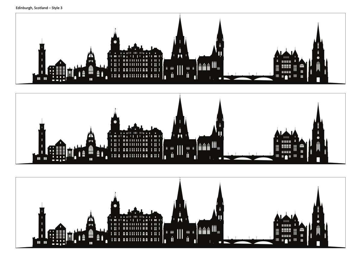 Edinburgh Skyline Edible Cake Wrap | Scotland City Cake Decoration