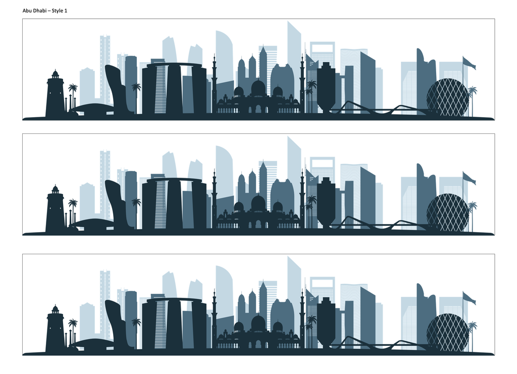 Abu Dhabi Skyline Edible Cake Wrap | UAE City Cake Decoration