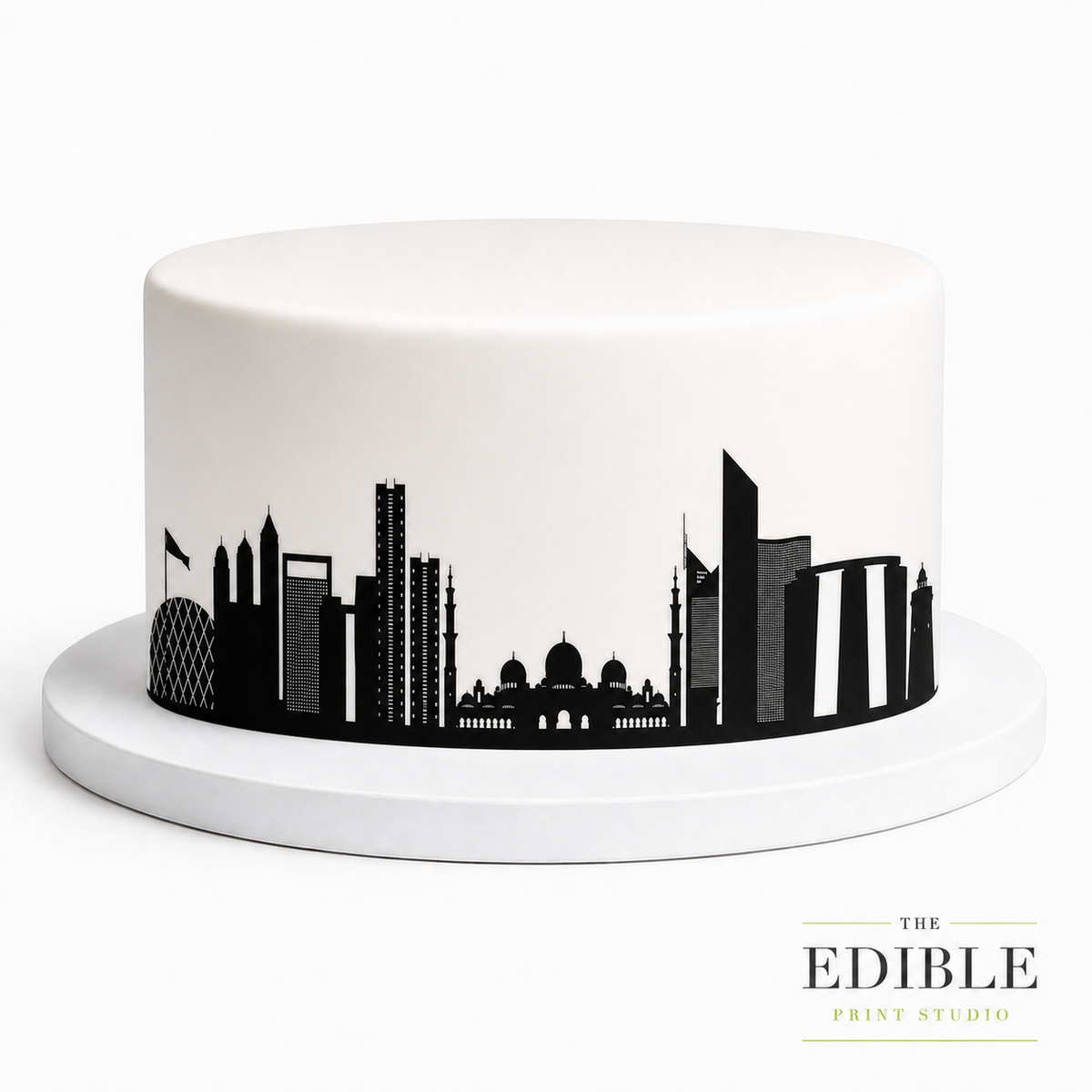 Abu Dhabi Skyline Edible Cake Wrap | UAE City Cake Decoration