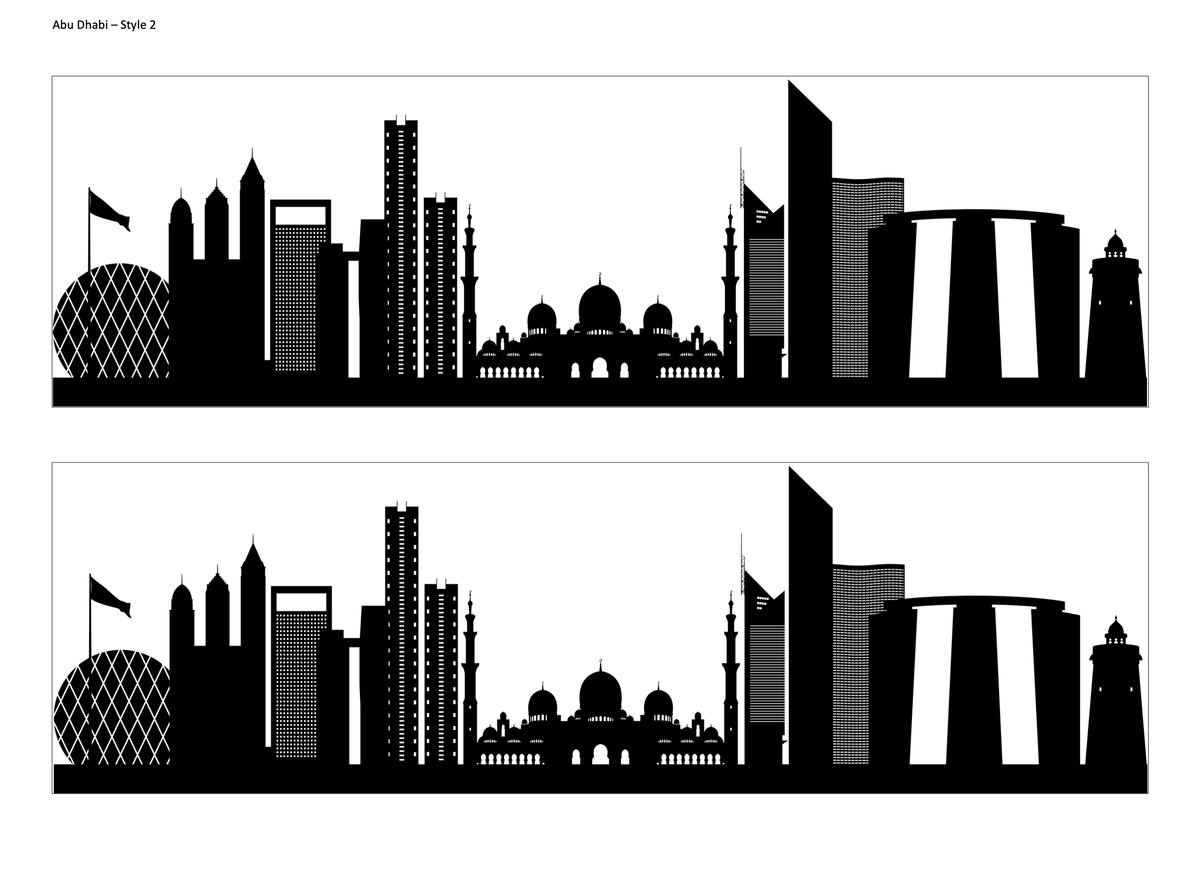 Abu Dhabi Skyline Edible Cake Wrap | UAE City Cake Decoration