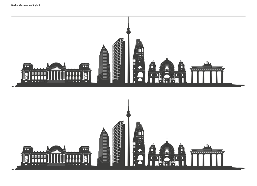 Berlin Skyline Edible Cake Wrap | Germany City Cake Decoration