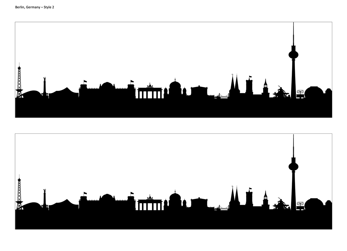 Berlin Skyline Edible Cake Wrap | Germany City Cake Decoration