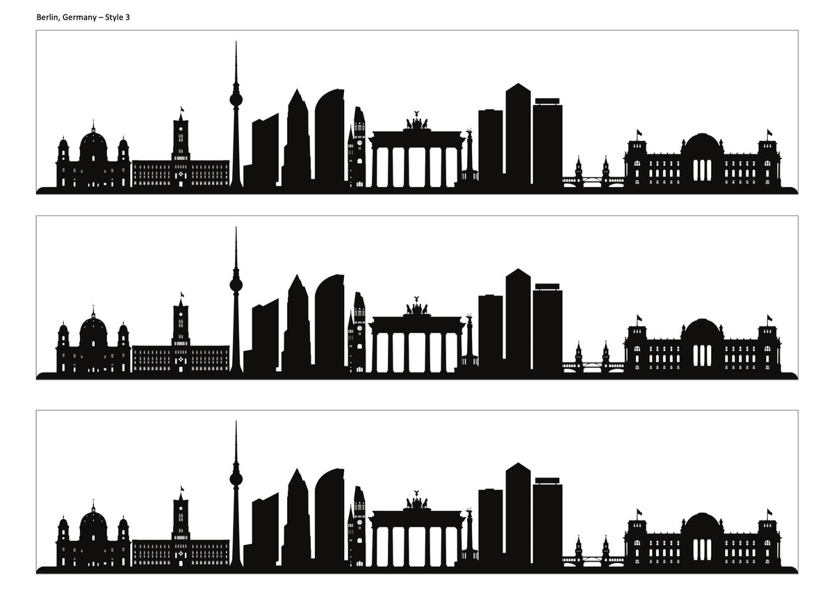 Berlin Skyline Edible Cake Wrap | Germany City Cake Decoration