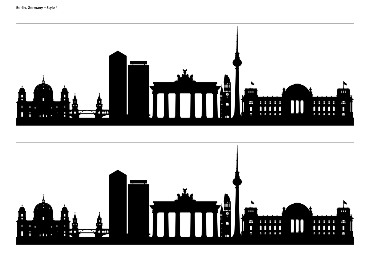 Berlin Skyline Edible Cake Wrap | Germany City Cake Decoration