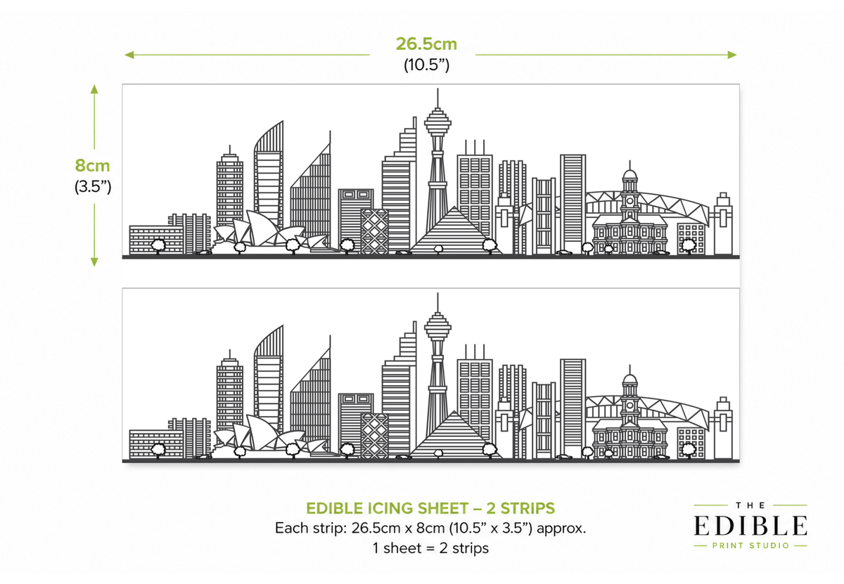 Sydney Skyline Edible Cake Wrap | Australia City Cake Decoration