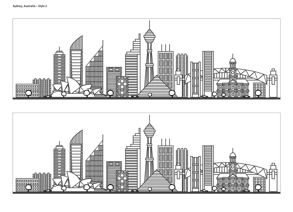 Sydney Skyline Edible Cake Wrap | Australia City Cake Decoration