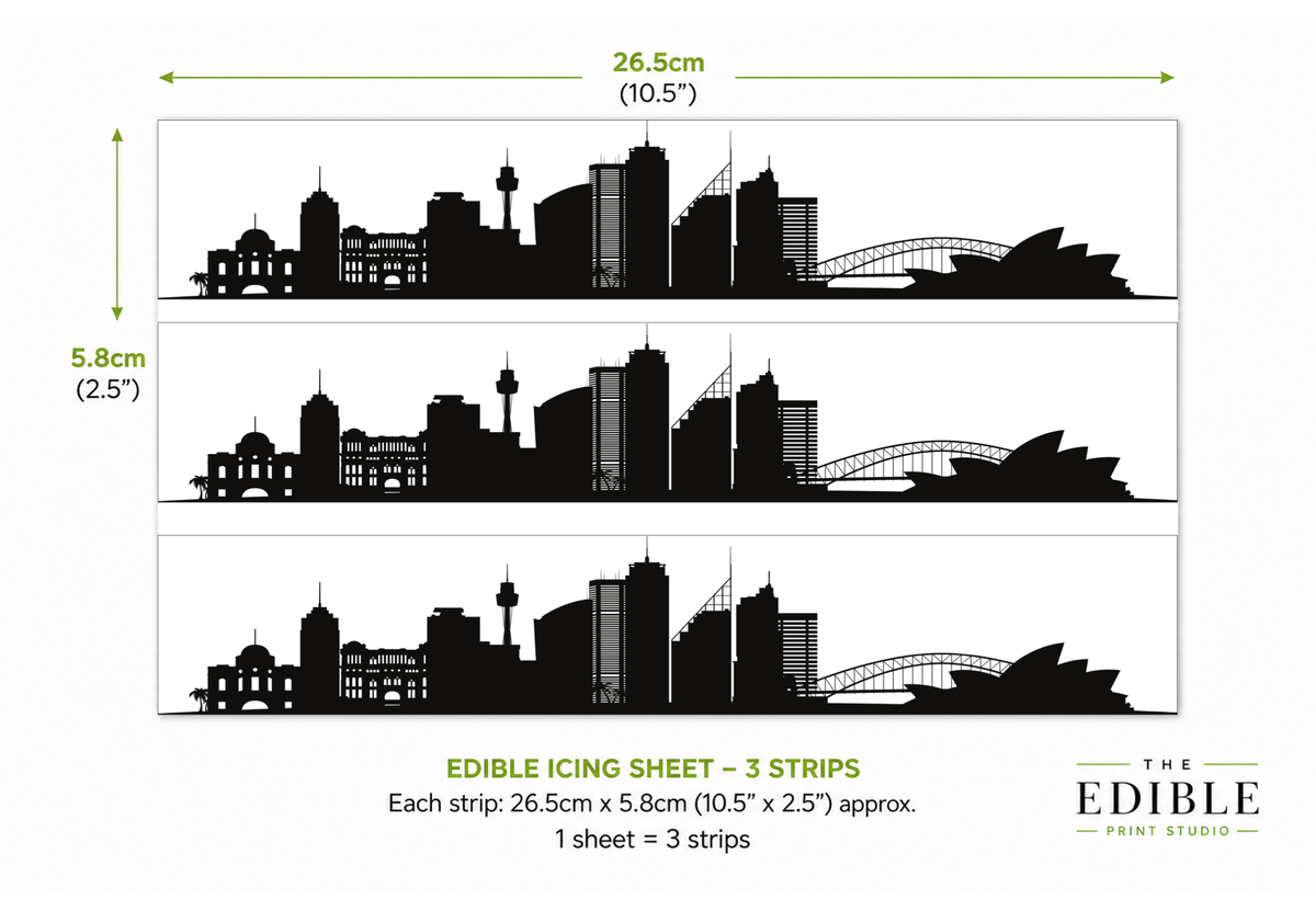 Sydney Skyline Edible Cake Wrap | Australia City Cake Decoration