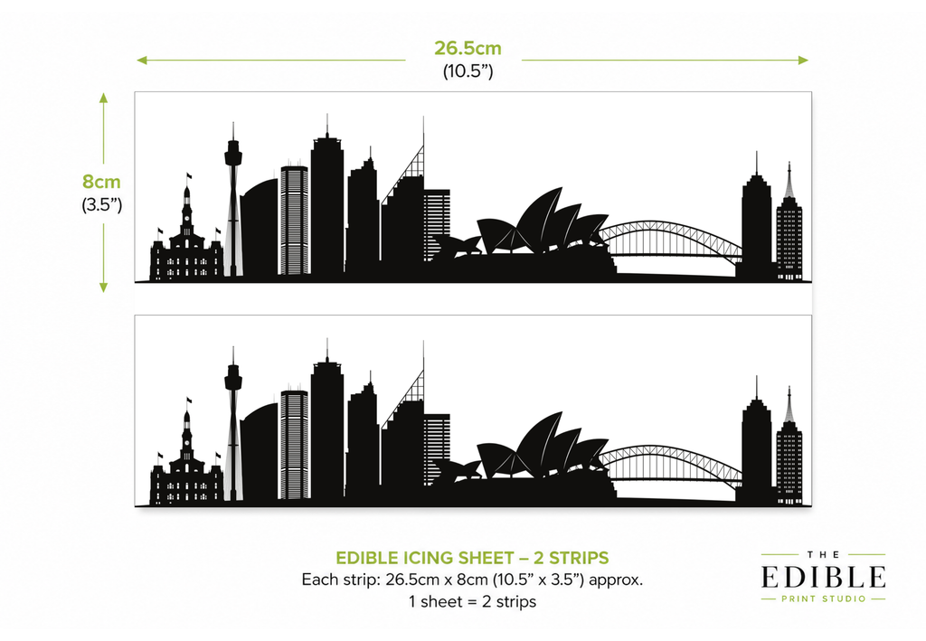Sydney Skyline Edible Cake Wrap | Australia City Cake Decoration