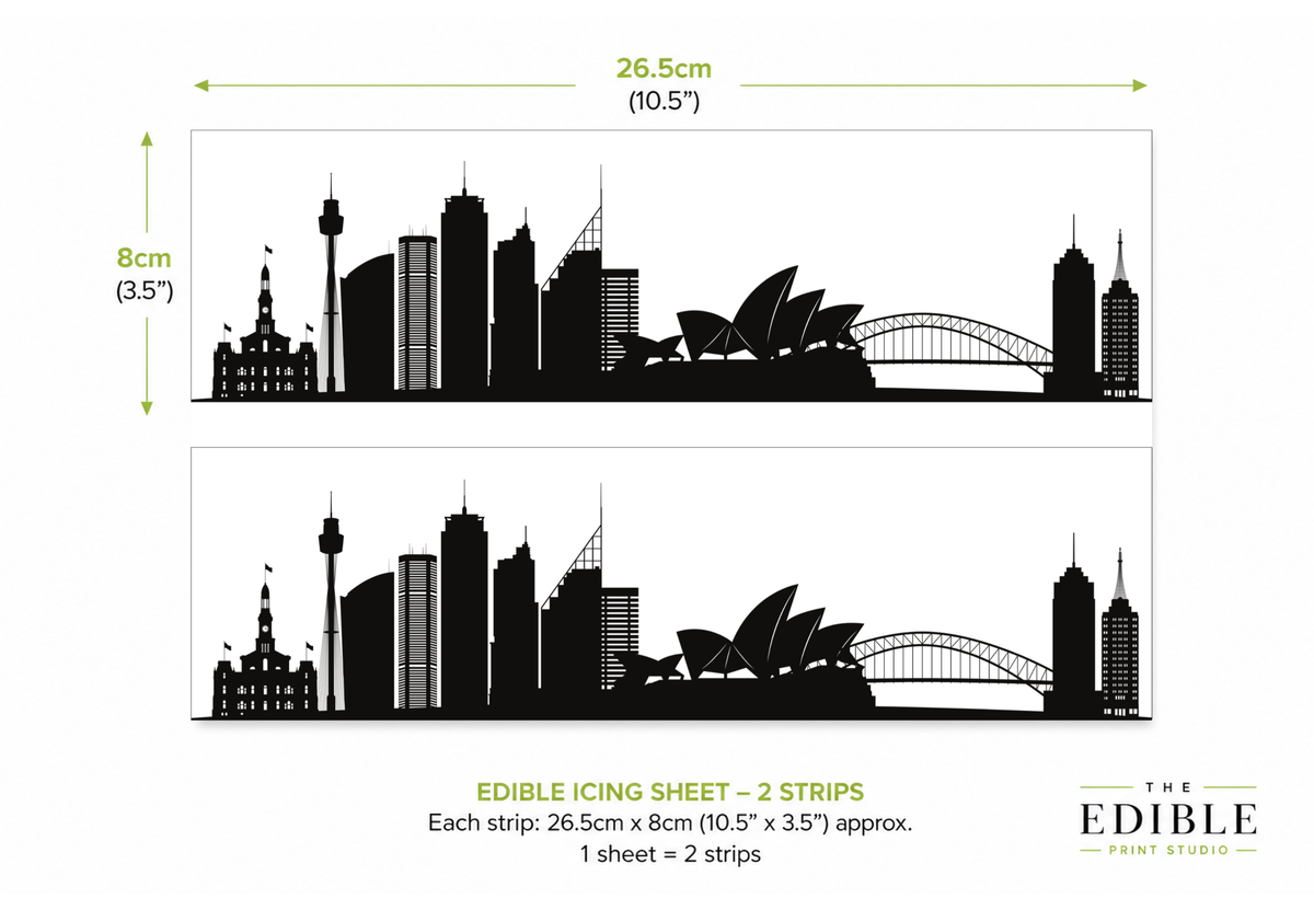 Sydney Skyline Edible Cake Wrap | Australia City Cake Decoration