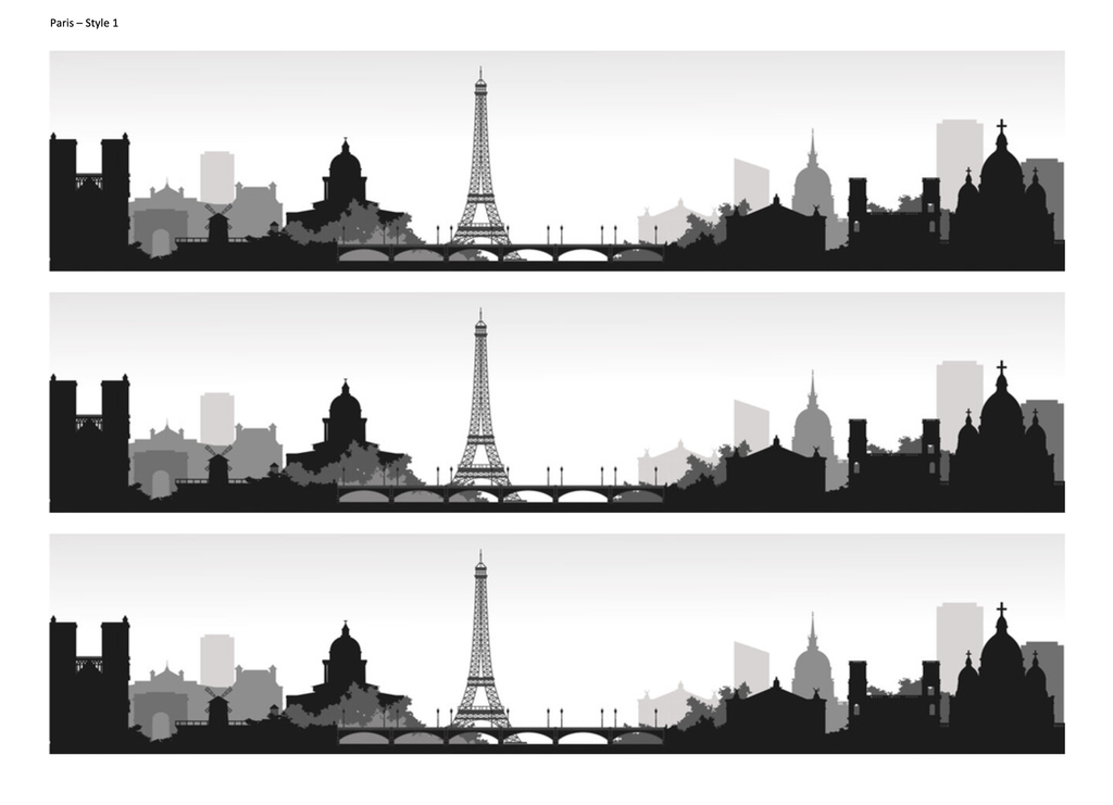 Paris Skyline Edible Cake Wrap | Eiffel Tower Cake Decoration