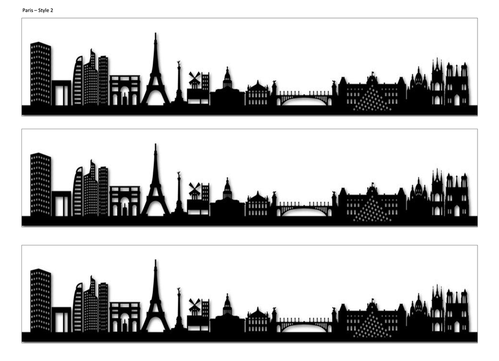 Paris Skyline Edible Cake Wrap | Eiffel Tower Cake Decoration