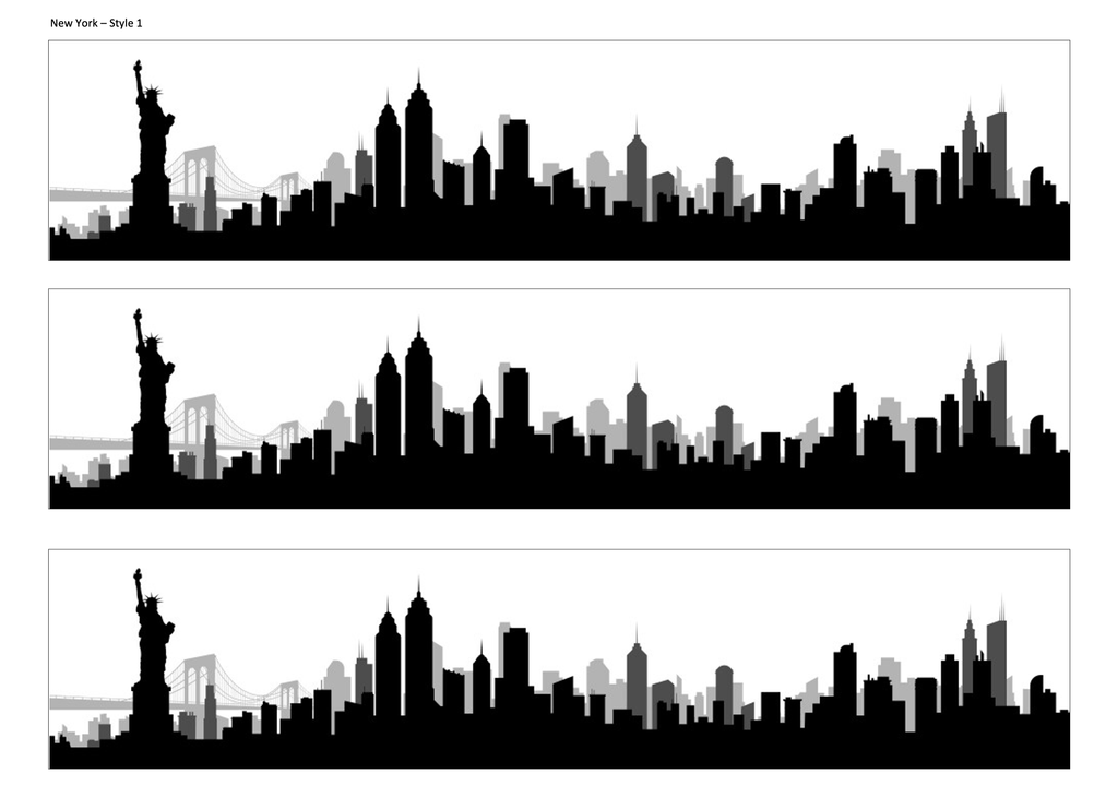 New York Skyline Edible Cake Wrap | City Silhouette Cake Topper