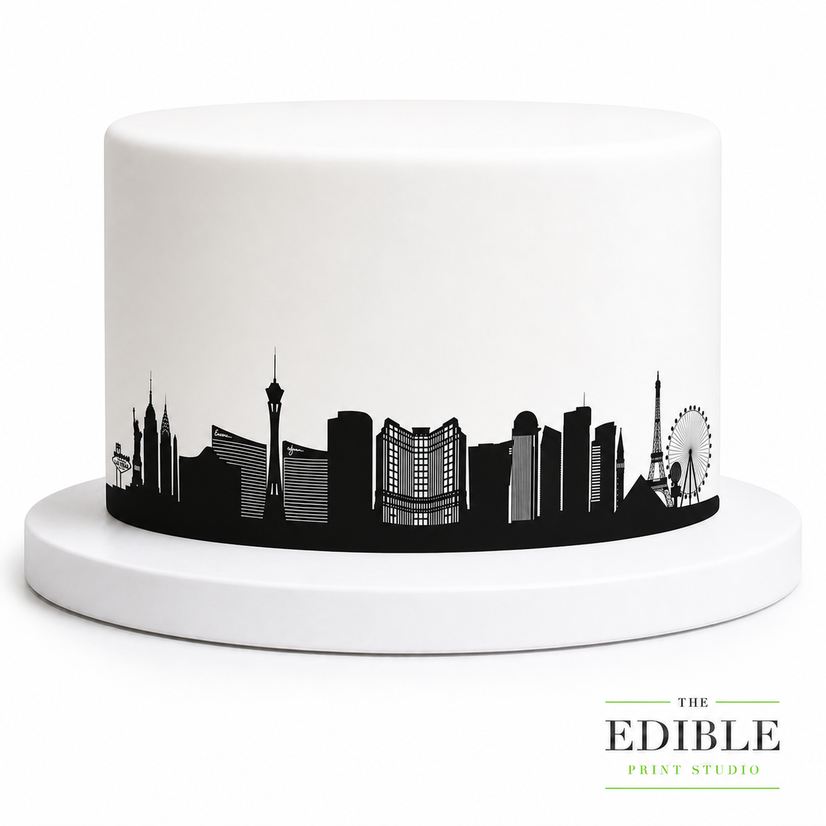 Las Vegas Skyline Edible Cake Wrap | Vegas City Cake Topper