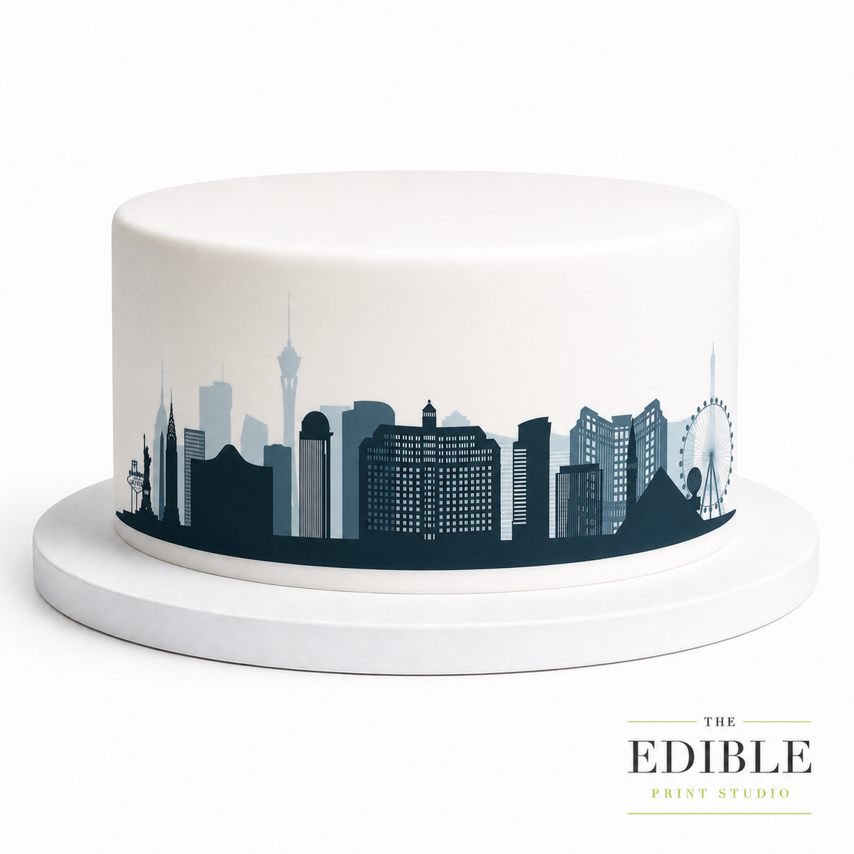 Las Vegas Skyline Edible Cake Wrap | Vegas City Cake Topper
