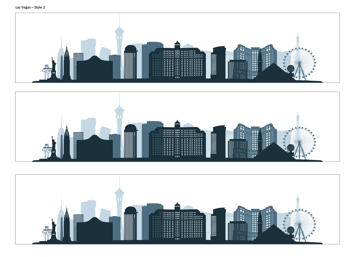 Las Vegas Skyline Edible Cake Wrap | Vegas City Cake Topper