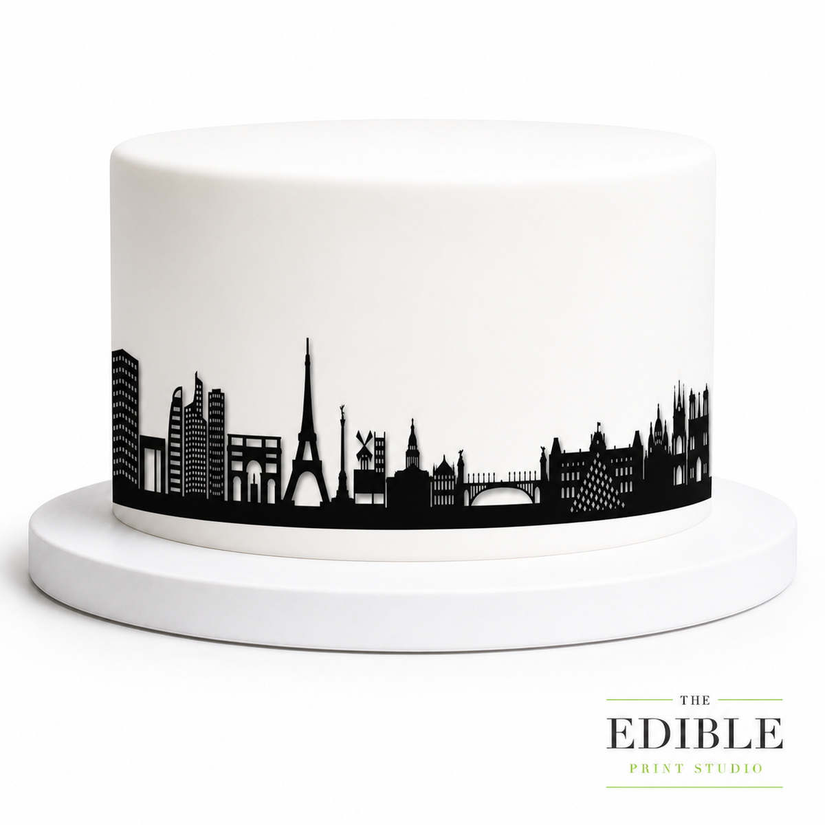 Paris Skyline Edible Cake Wrap | Eiffel Tower Cake Decoration